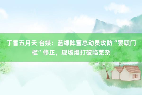 丁香五月天 台媒：蓝绿阵营总动员攻防“罢职门槛”修正，现场爆打破陷芜杂
