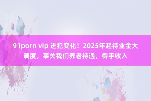 91porn vip 进犯变化！2025年起待业金大调度，事关我们养老待遇，得手收入