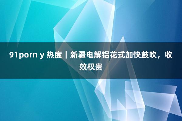 91porn y 热度｜新疆电解铝花式加快鼓吹，收效权贵