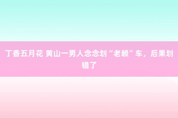丁香五月花 黄山一男人念念划“老赖”车，后果划错了