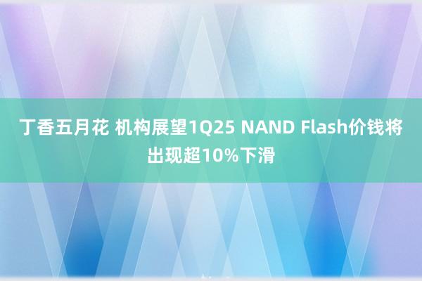 丁香五月花 机构展望1Q25 NAND Flash价钱将出现超10%下滑