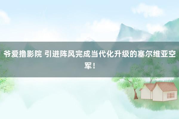 爷爱撸影院 引进阵风完成当代化升级的塞尔维亚空军！