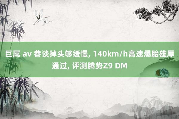 巨屌 av 巷谈掉头够缓慢， 140km/h高速爆胎雄厚通过， 评测腾势Z9 DM