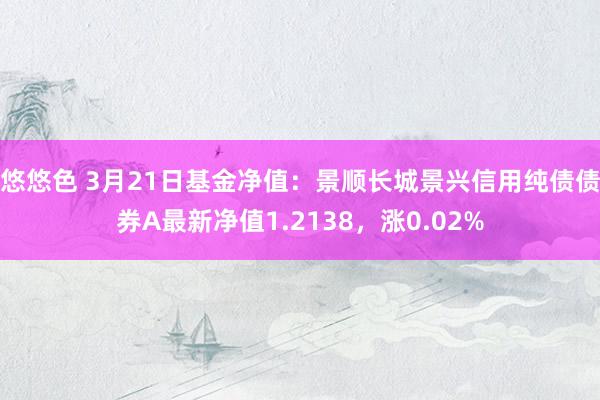 悠悠色 3月21日基金净值：景顺长城景兴信用纯债债券A最新净值1.2138，涨0.02%