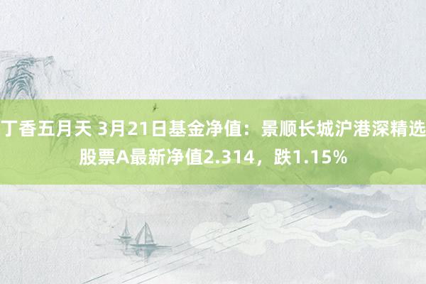 丁香五月天 3月21日基金净值：景顺长城沪港深精选股票A最新净值2.314，跌1.15%