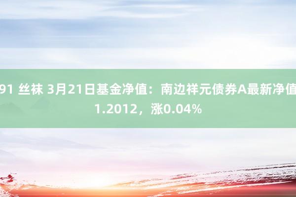 91 丝袜 3月21日基金净值：南边祥元债券A最新净值1.2012，涨0.04%