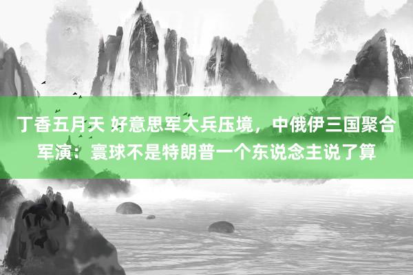 丁香五月天 好意思军大兵压境，中俄伊三国聚合军演：寰球不是特朗普一个东说念主说了算