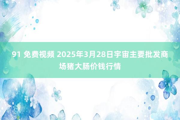 91 免费视频 2025年3月28日宇宙主要批发商场猪大肠价钱行情
