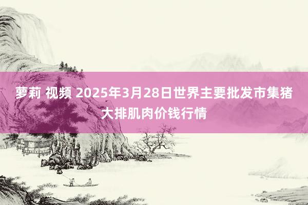 萝莉 视频 2025年3月28日世界主要批发市集猪大排肌肉价钱行情