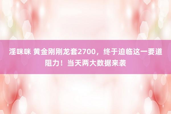 淫咪咪 黄金刚刚龙套2700，终于迫临这一要道阻力！当天两大数据来袭
