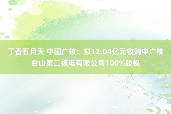丁香五月天 中国广核：拟12.04亿元收购中广核台山第二核电有限公司100%股权