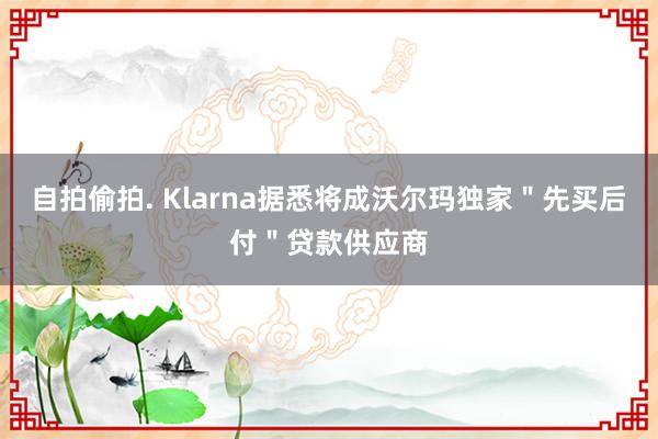 自拍偷拍. Klarna据悉将成沃尔玛独家＂先买后付＂贷款供应商