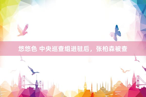 悠悠色 中央巡查组进驻后，张柏森被查